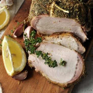 Schab pieczony w czarnym pieprzu