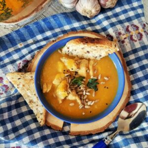 Zupa dyniowa z kurczakiem