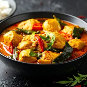 Curry z tofu i mango