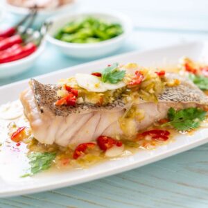 Ryba na parze z warzywami