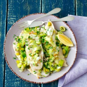 Ryba zapiekana z porem