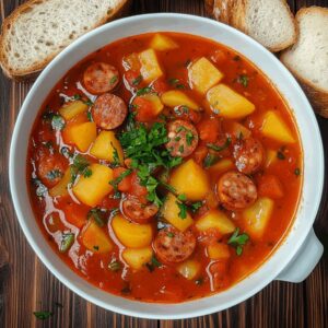 Zupa węgierska z kiełbasą