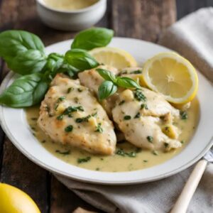 Kurczak w sosie bazyliowym