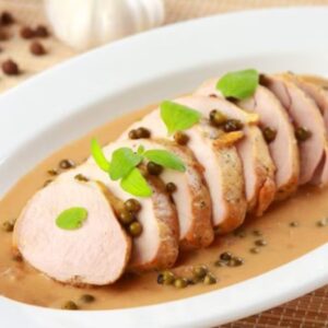 Bitki w sosie z zielonego pieprzu