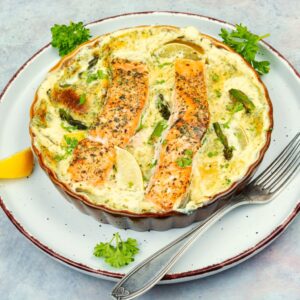 Zapiekanka z łososiem